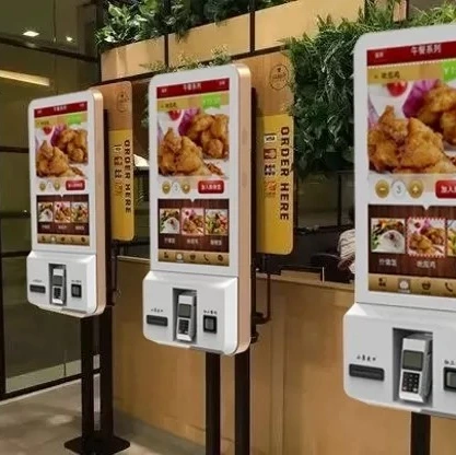 Quiosco de pago de auto-pedido para restaurante, piso derecho con escáner QR 1
