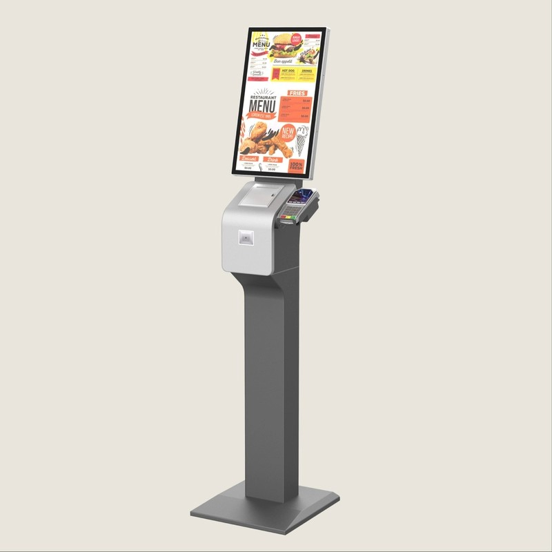 Bodenständer 21,5-Zoll-Multi-Point-Touch-Selbstbestellkiosk für Bargeld/bargeldlose Selbstzahlungskasse 4