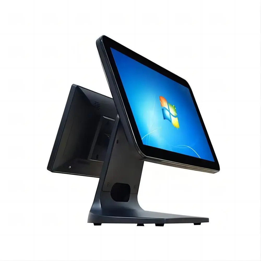 Pantalla táctil de 15,6 pulgadas + 11,6 pulgadas, sistema POS todo en uno, caja registradora Dual con cámara e impresora, gris1722414623848943 1