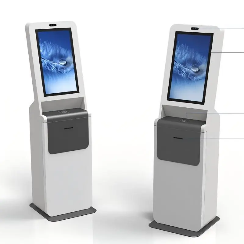23.8 Inch Hotel Self Check In Kiosk Card Cash Coin Payment Self-Service Machine 1