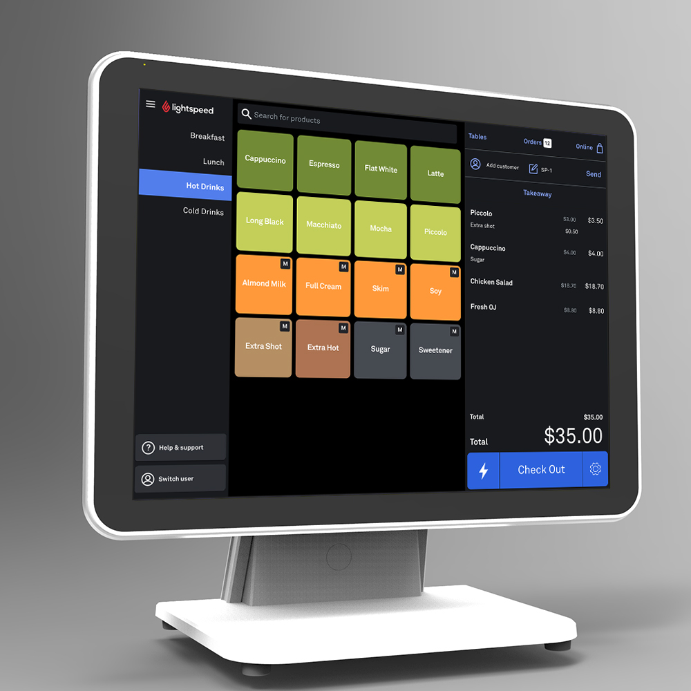 Terminal de caissier Windows 10 à écran tactile de 15 pouces, système de point de vente tout-en-un, caisse enregistreuse pour Restaurant 7