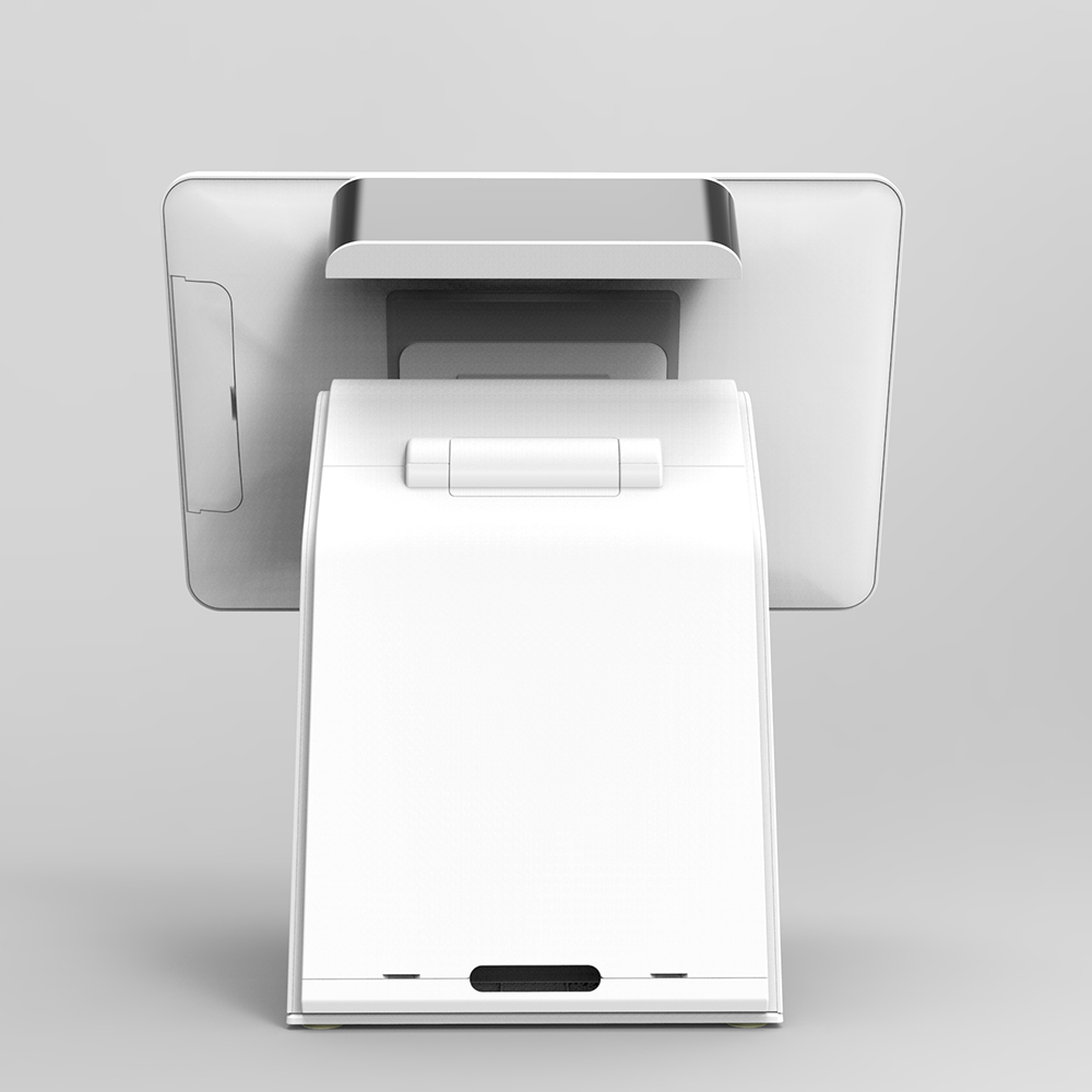 Écran tactile de 15,6 pouces tout en un système de position machine double caisse enregistreuse avec caméra et imprimante 7