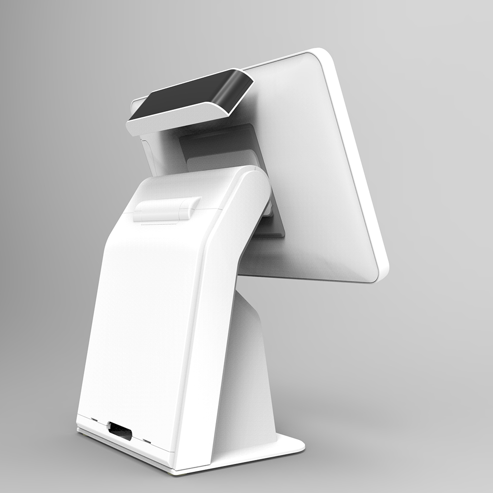 Écran tactile de 15,6 pouces tout en un système de position machine double caisse enregistreuse avec caméra et imprimante 6