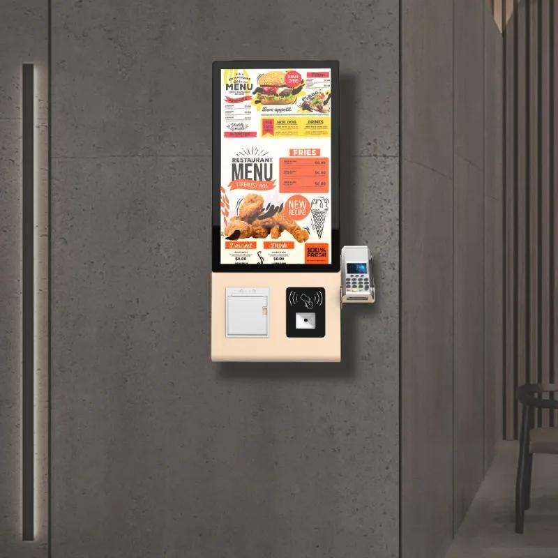 Estilo montado en la pared: quiosco de pedidos universal de escritorio/montaje en la pared de oro rosa económico de 23,8 pulgadas 1