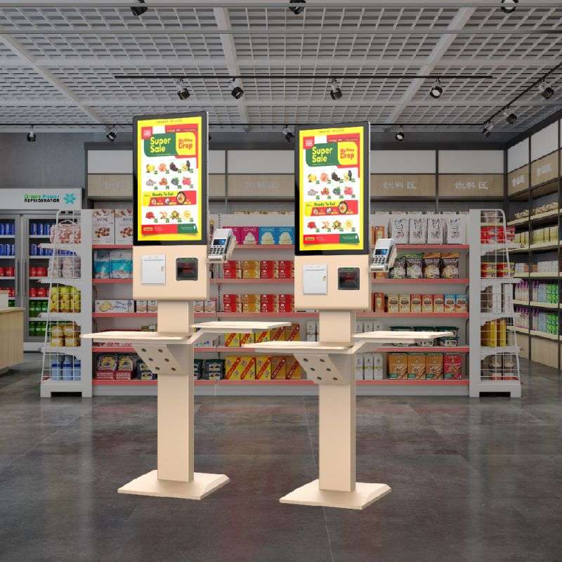 Reconhecimento facial destacável e pagamento Máquina de auto check-out universal vertical/montada na parede de 23,8 polegadas 5