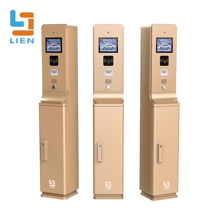 آلة دفع مواقف السيارات الذكية مقاس 6.5 بوصة: قارئ RFID متكامل، وماسح ضوئي لرمز الاستجابة السريعة، وحل الميكروفون 1