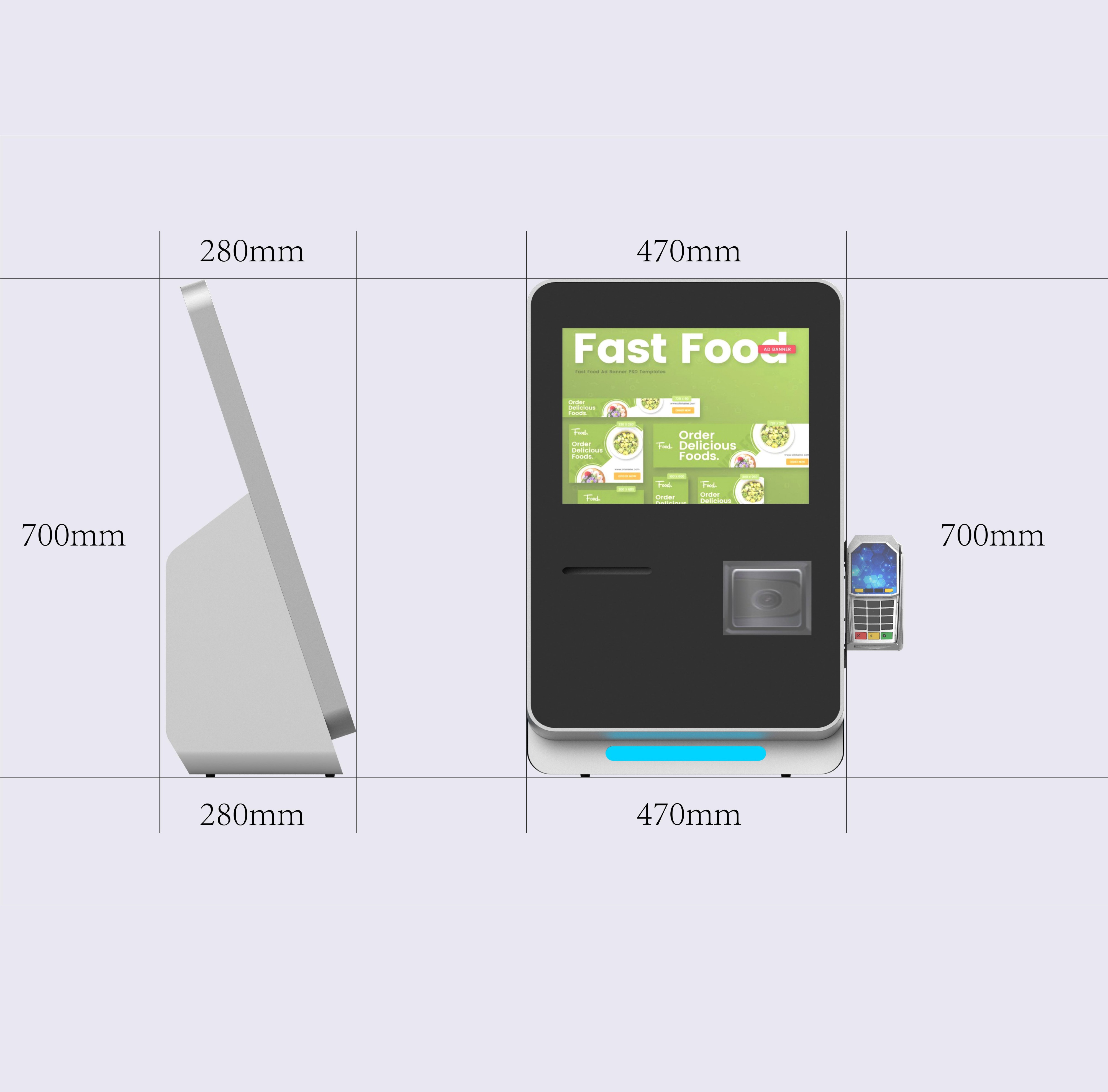 15 inch Desktop Hotel Check in Kiosk Windows Android System 4