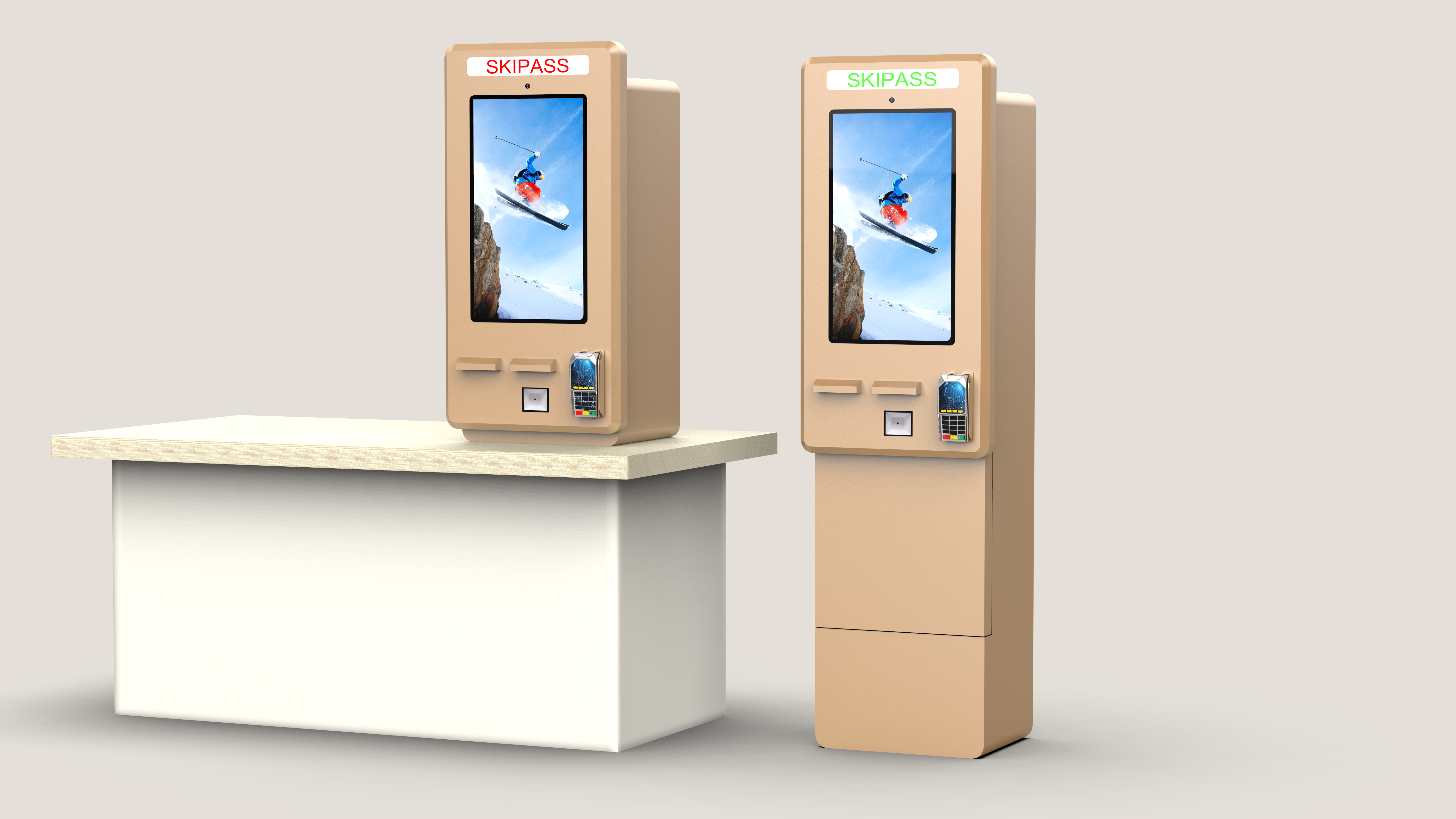 ماكينة دفع ذكية لمواقف السيارات مقاس 24 بوصة: قارئ RFID مدمج، وماسح رمز الاستجابة السريعة، وميكروفون 5