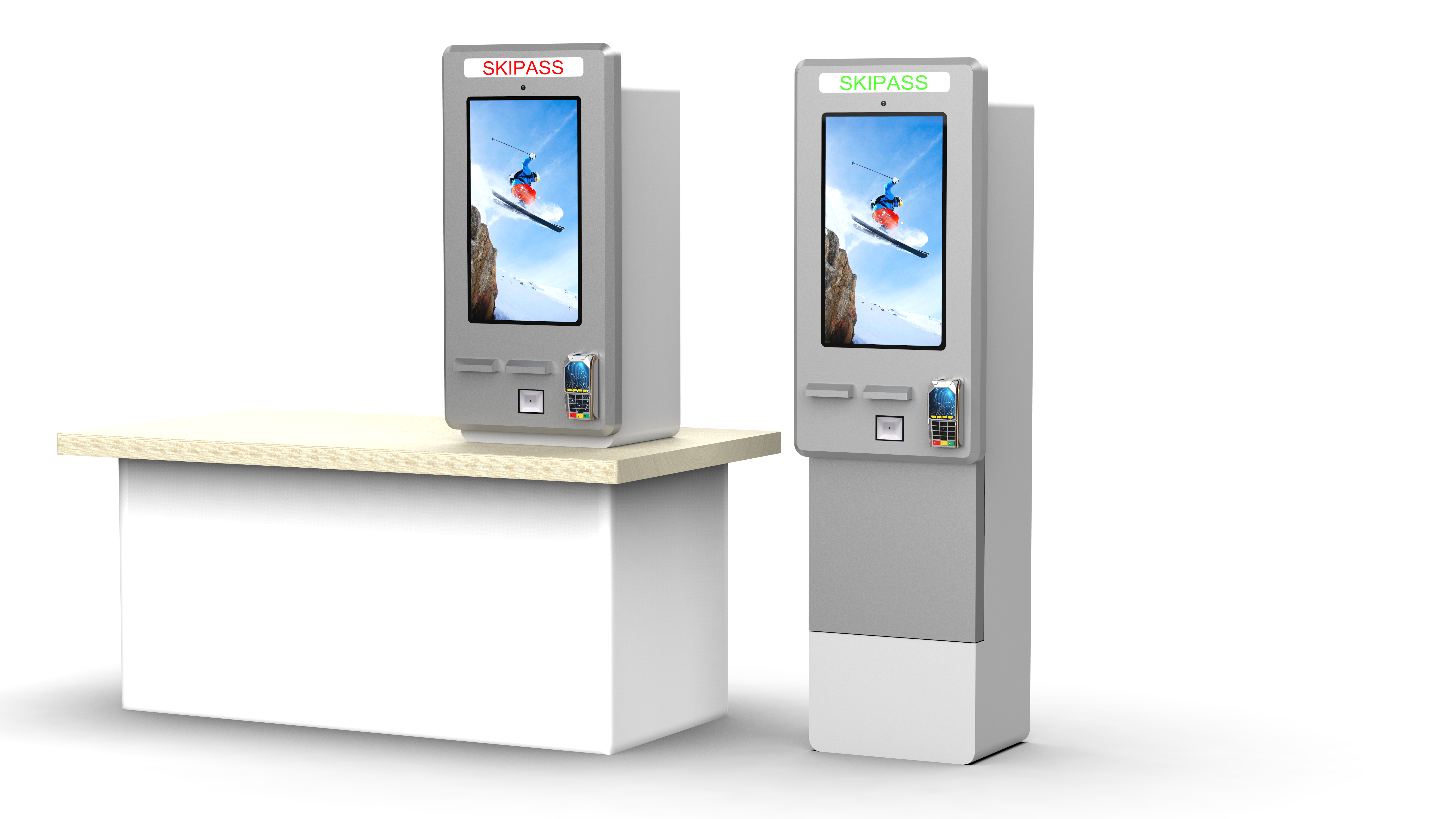 ماكينة دفع ذكية لمواقف السيارات مقاس 24 بوصة: قارئ RFID مدمج، وماسح رمز الاستجابة السريعة، وميكروفون 6
