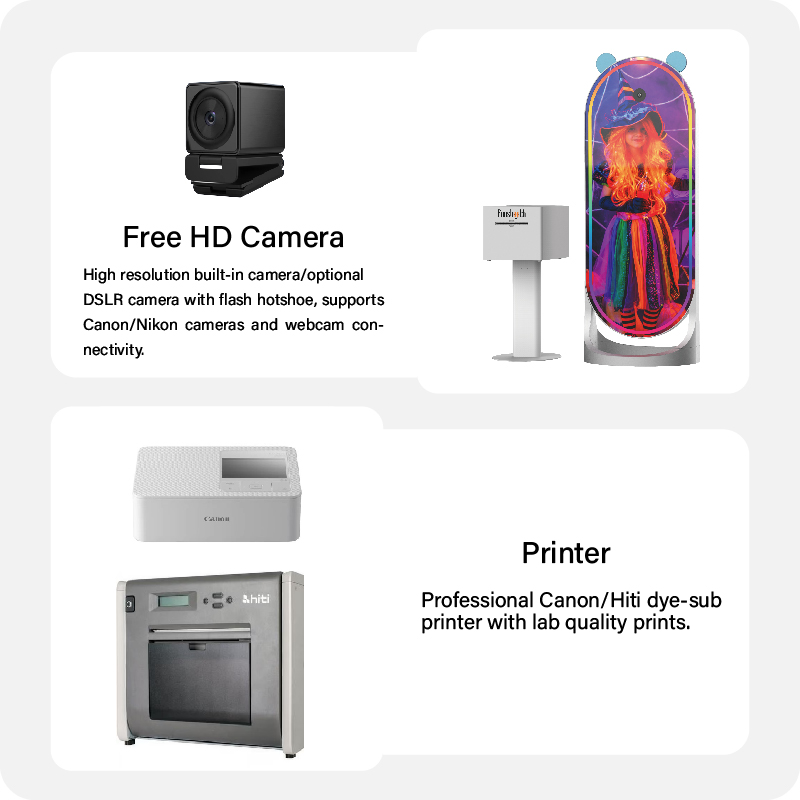 Cabine de Fotos com Espelho Mágico Interativo e Sensível ao Toque para Casamentos - Software para Cabine de Fotos com Câmera Integrada 4
