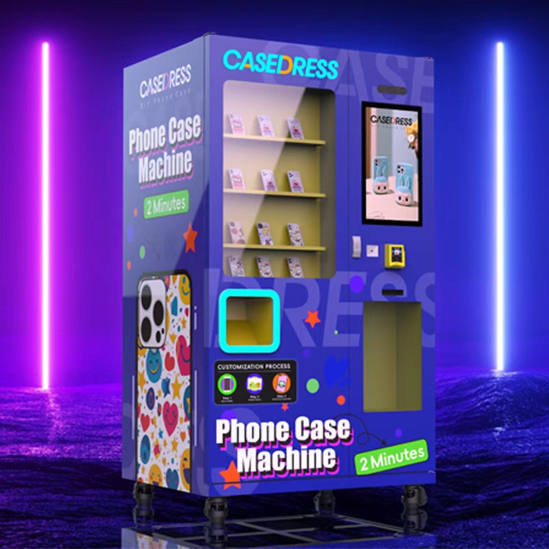 Máquina automática de impressão de fotos em capas de celular, eficiente e de alta velocidade, ideal para shoppings, aeroportos e estações de trem. 6