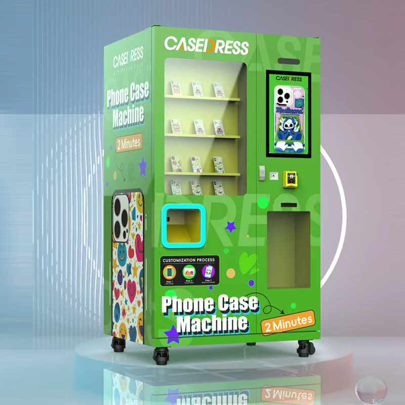 Máquina automática de impressão de fotos em capas de celular, eficiente e de alta velocidade, ideal para shoppings, aeroportos e estações de trem. 3