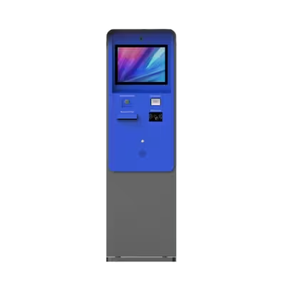 21.5 inch cold rolled steel sheet metal touch screen monitor card reader windows 11 waterproof ip65 parking payment kiosk with bill acceptor and printer 6
