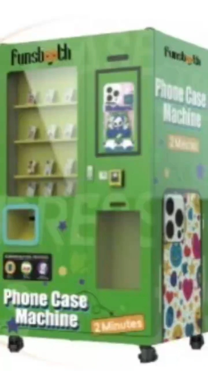Funsbooth 2025 Distributeur automatique de coques de téléphone personnalisées, design populaire et personnalisable, impression rapide. 1