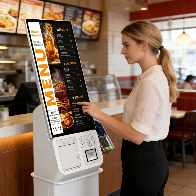21,5-Zoll-Desktop-Terminal für Schnellrestaurants – Visuelle Menüanzeige + Kasse mit mehreren Zahlungsmethoden 2