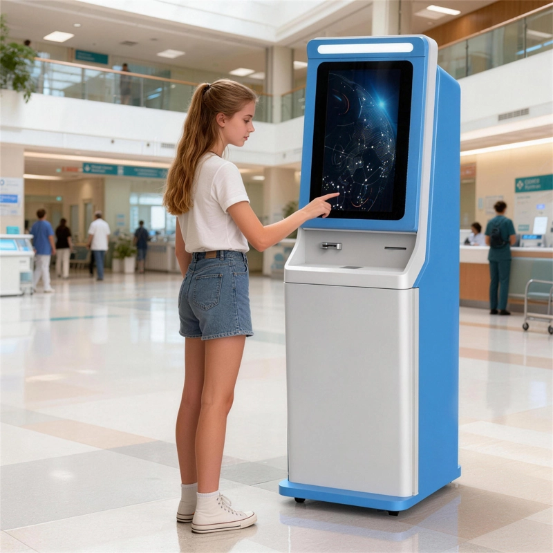 32英寸医院门诊自助服务一体化设备 - 可定制触摸屏支付终端及多种外围设备 1