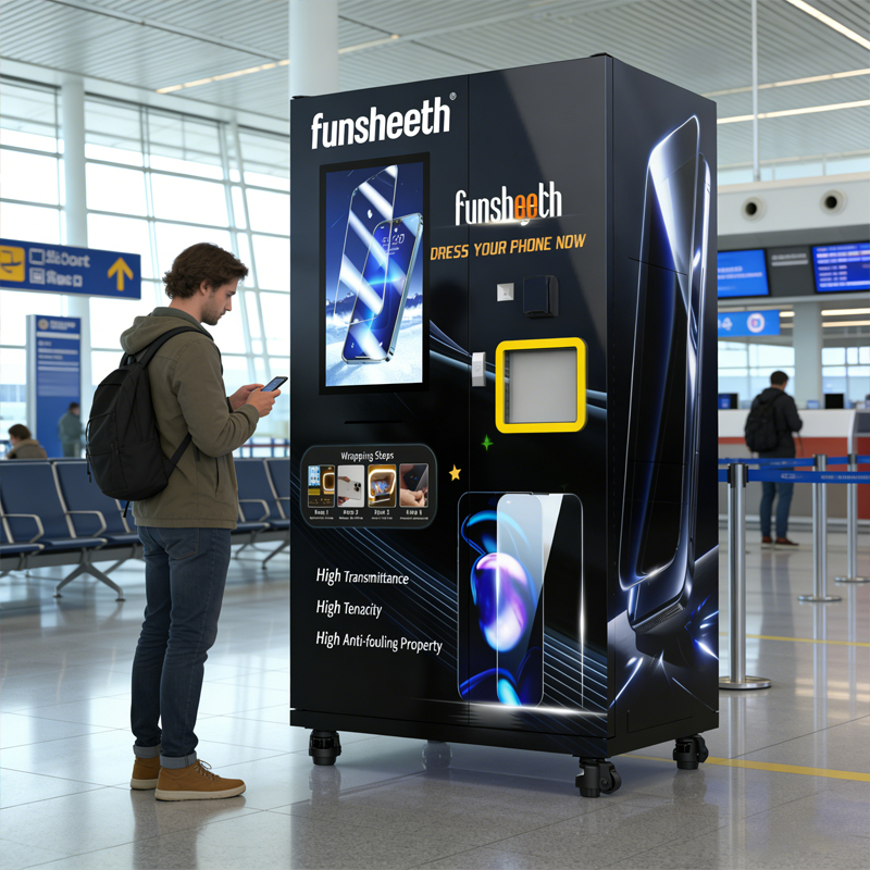 Vollautomatischer Displayschutzfolien-Automat | Blasenfreie Selbstbedienungs-Folienapplikation 5