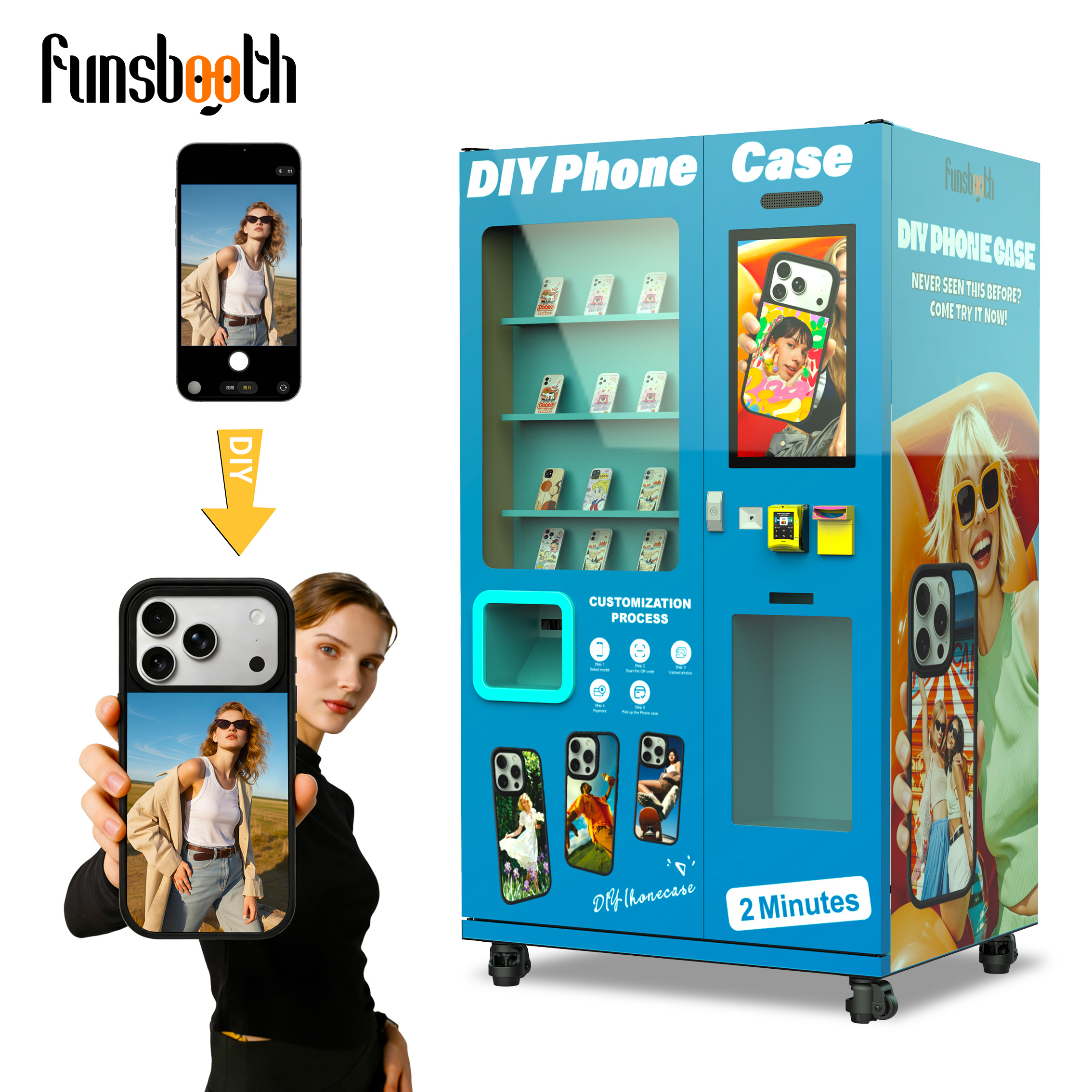 LKS Standbarer DIY-Handyhüllen-Automat mit individuellem Druck und automatischer Folienapplikation 2