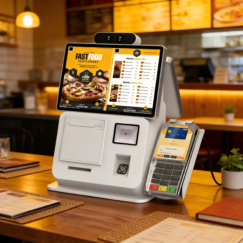 10,1-Zoll-Desktop-Doppelbildschirm-Selbstbedienungs-Bestellkiosk 1