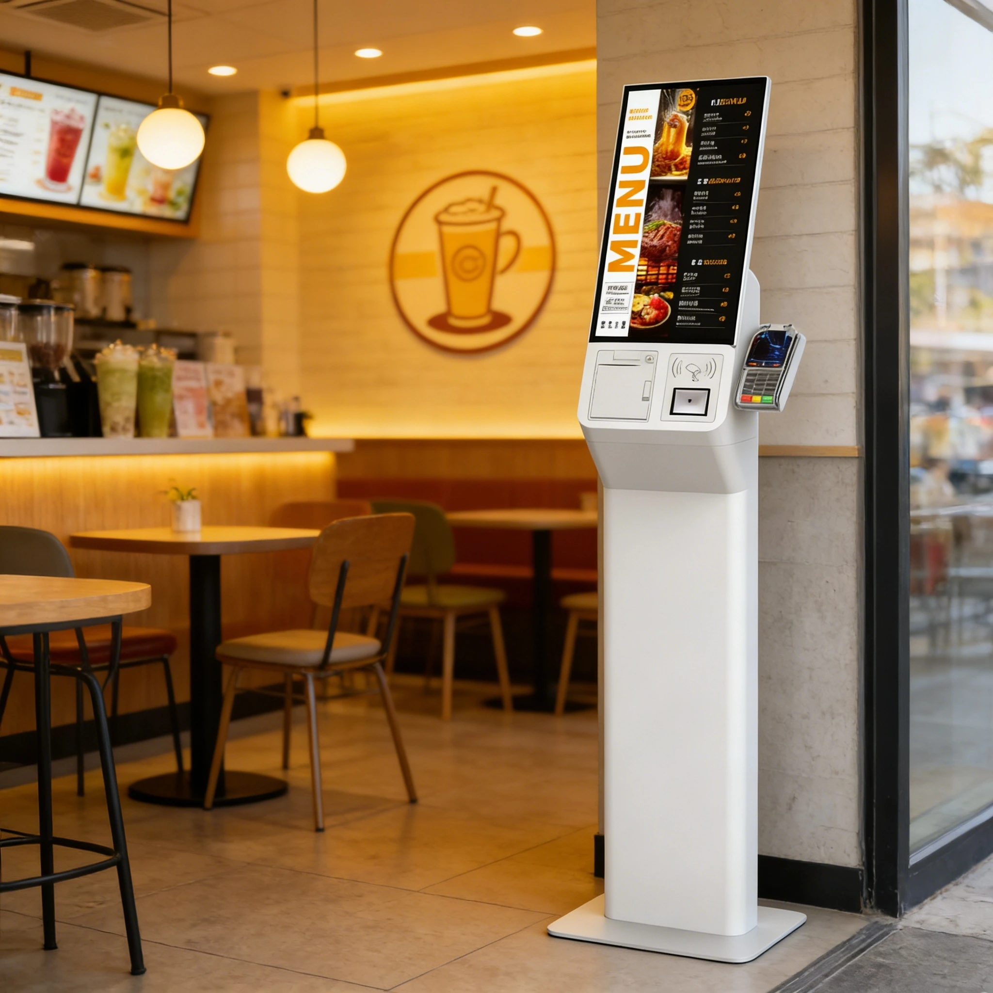 21.5 Inch Floor Standing Self-Service Ordering Kiosk 1