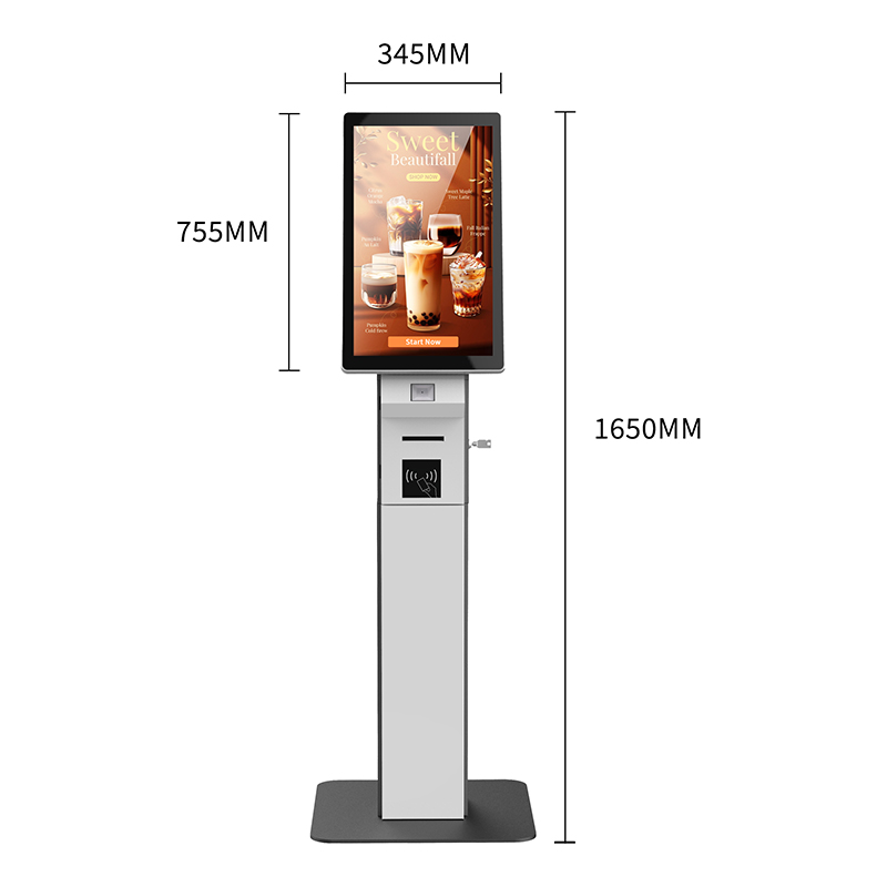 21.5 / 23.8 Inch Floor Standing Self-Service Kiosk For Ordering Use 4