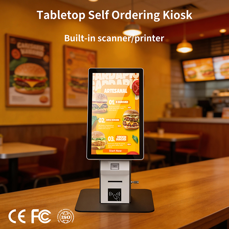 21.5 / 23.8 Inch Desktop Self-Service Ordering Kiosk 1