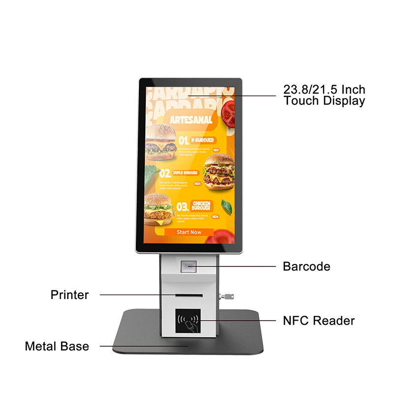 21.5 / 23.8 Inch Desktop Self-Service Ordering Kiosk 3