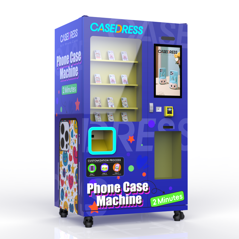 Distributeur automatique intelligent de coques de téléphone à personnaliser | Service sans surveillance 24h/24 5