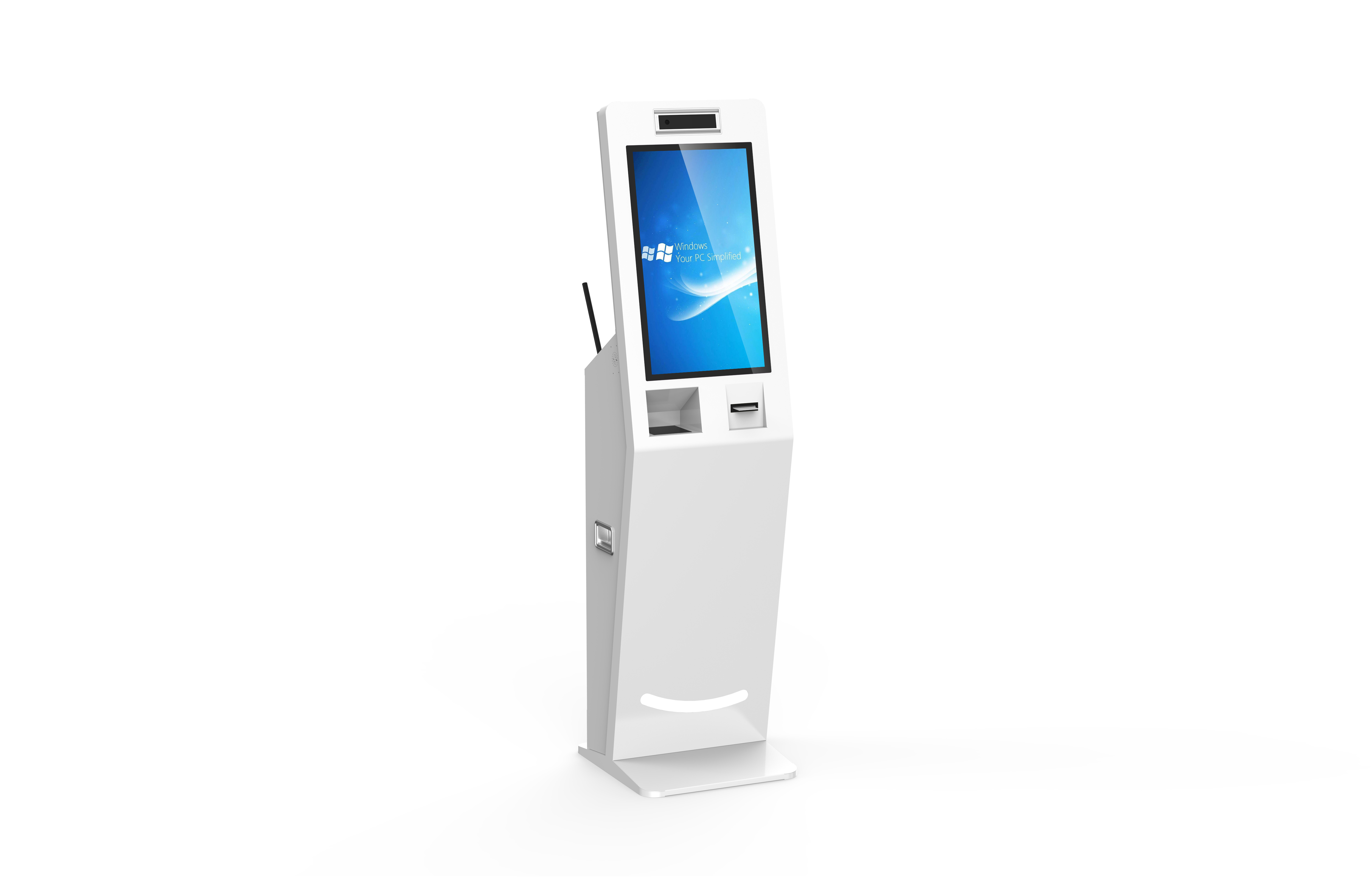 Borne interactive de gestion des visiteurs 21,5/27 pouces, terminal d'enregistrement libre-service pour immeubles de bureaux 3