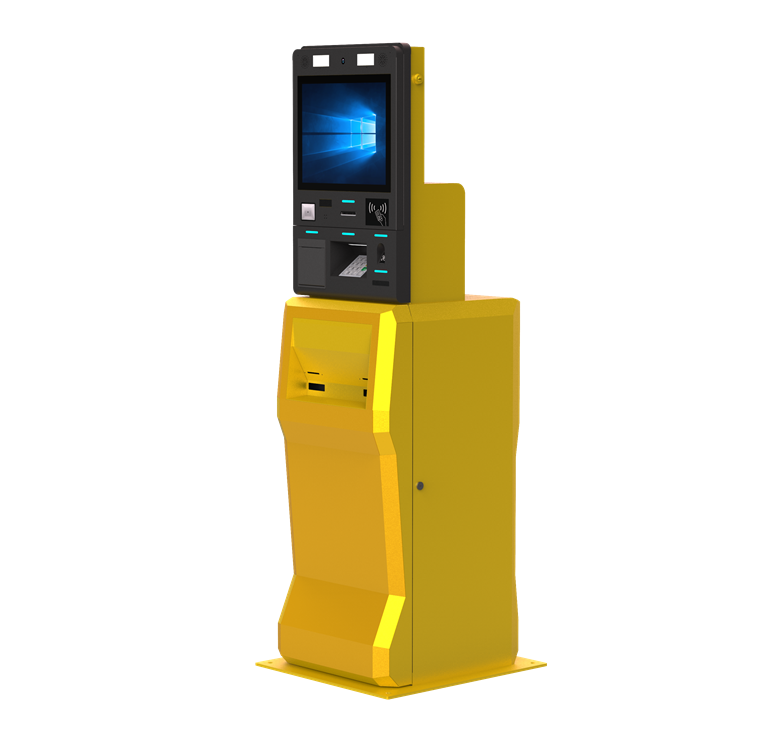 17英寸 LKS8235B 金色 ATM 自助服务机 EMV PCI PBOC 认证金融银行终端，带读卡器、加密密码键盘和热敏打印机 3