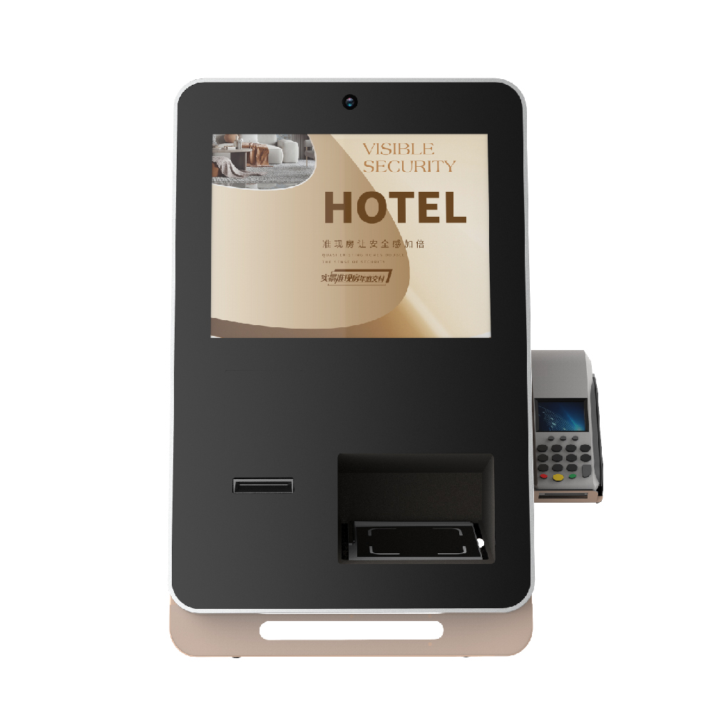 Terminal de autoatendimento de mesa de 15 polegadas para check-in em hotéis | Quiosque de autoatendimento para recepção de hotel 1