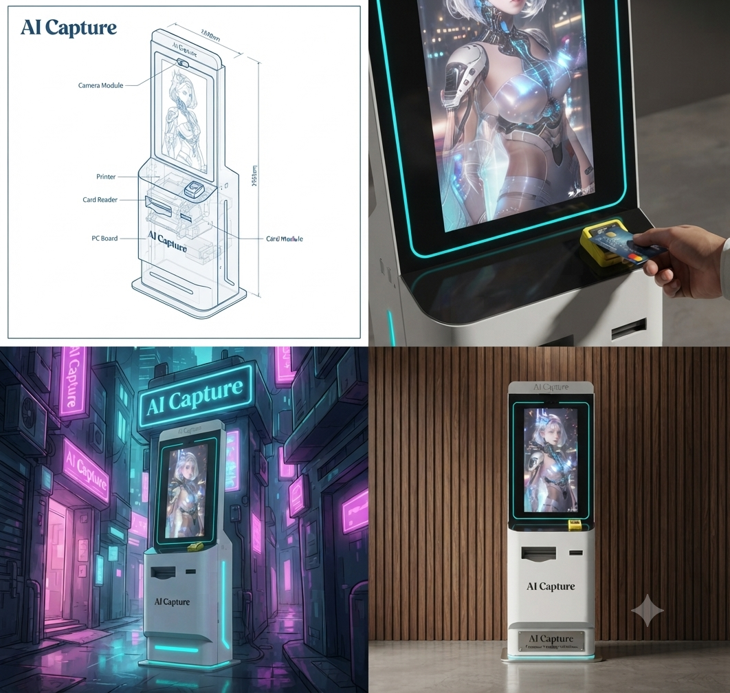 Quiosco fotográfico con IA: El terminal de impresión y retratos de autoservicio con IA definitivo de 32 pulgadas. 2