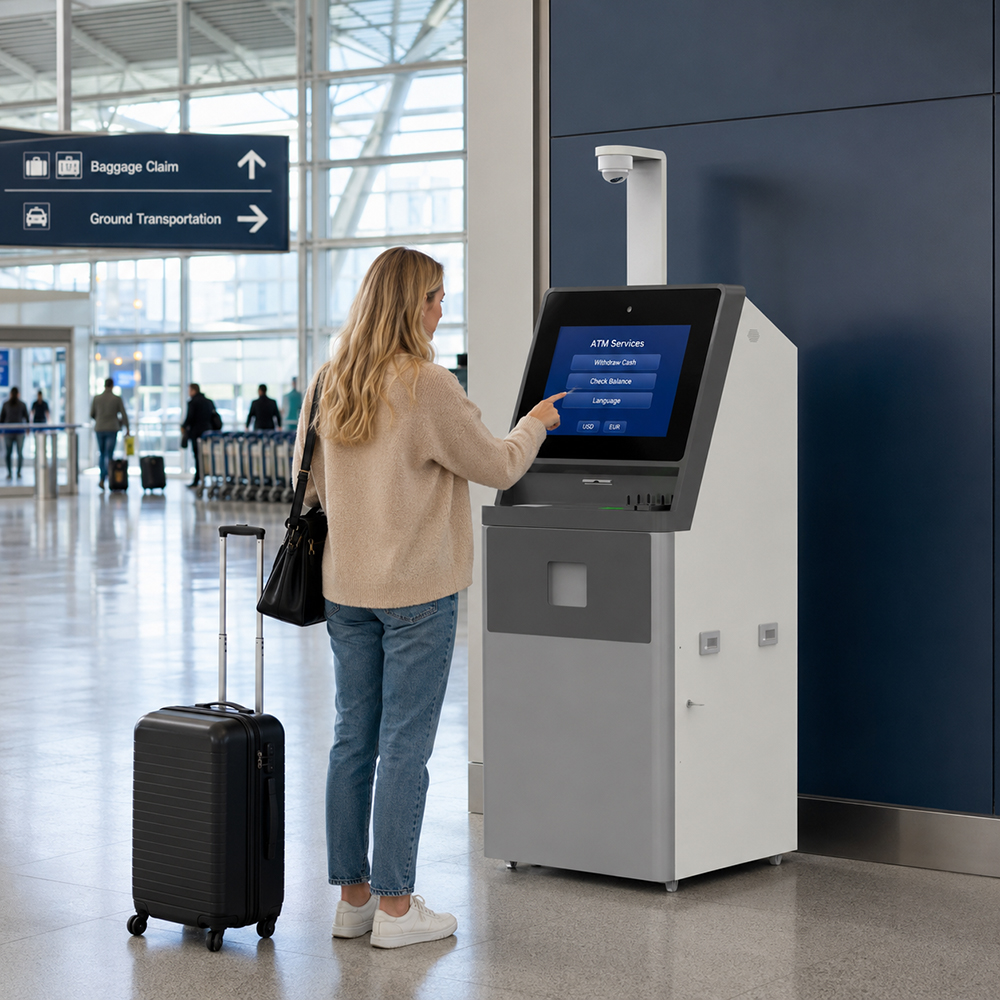 Kommerzieller Geldautomat mit Selbstbedienungsfunktion, Bankkiosk, unterstützt Kartenzahlung und Bargeldabhebung 2