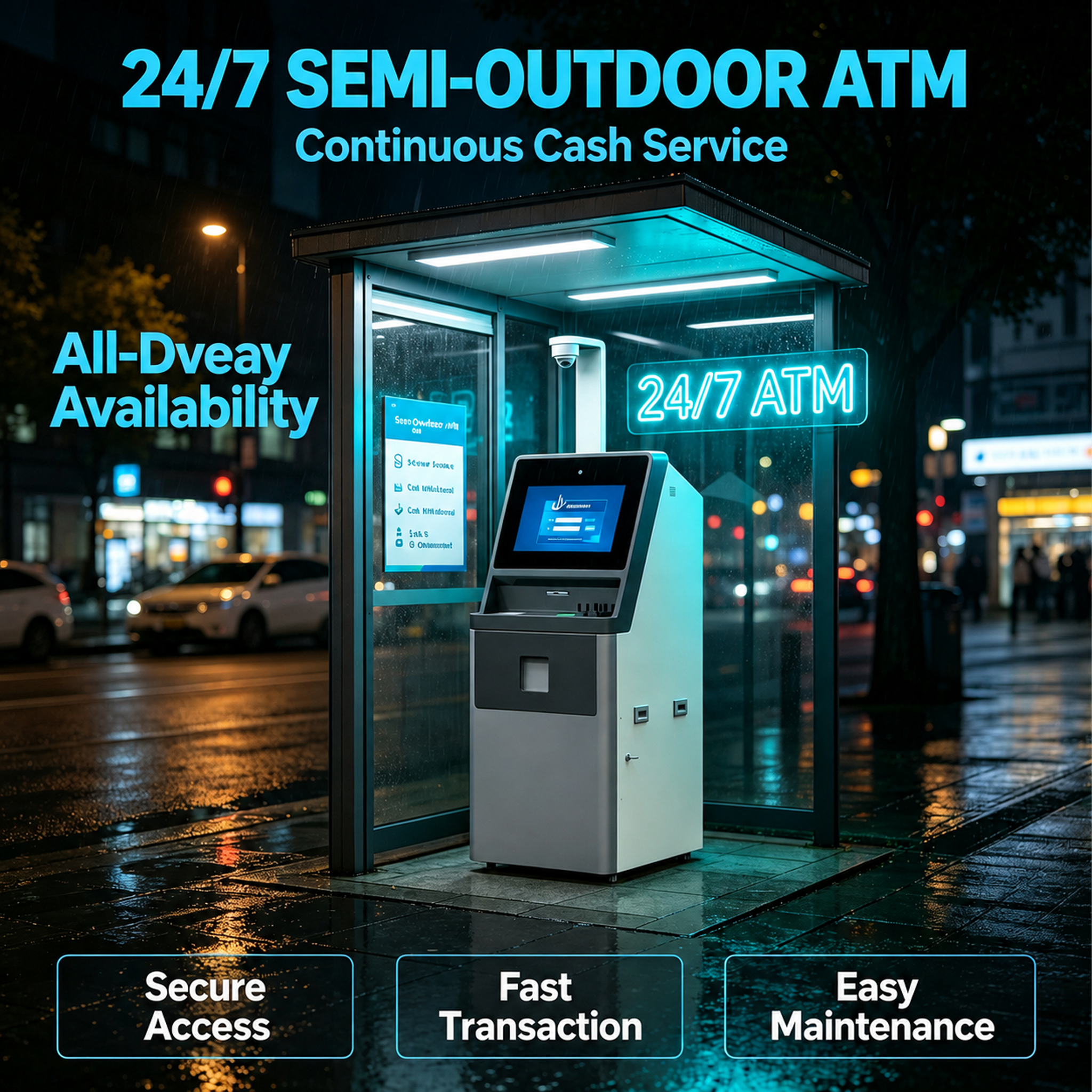 自助自動櫃員機 | 商用ATM提款亭銀行支付終端 5