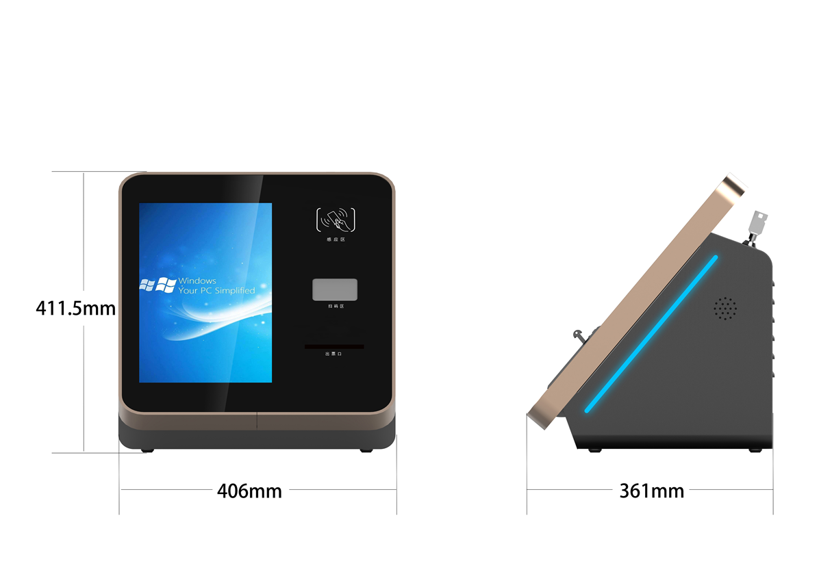 LKS Self Ticket Vending Kiosk with Touch Screen Bank Card Payment QR Code Scanner Thermal Ticket Printer1 6