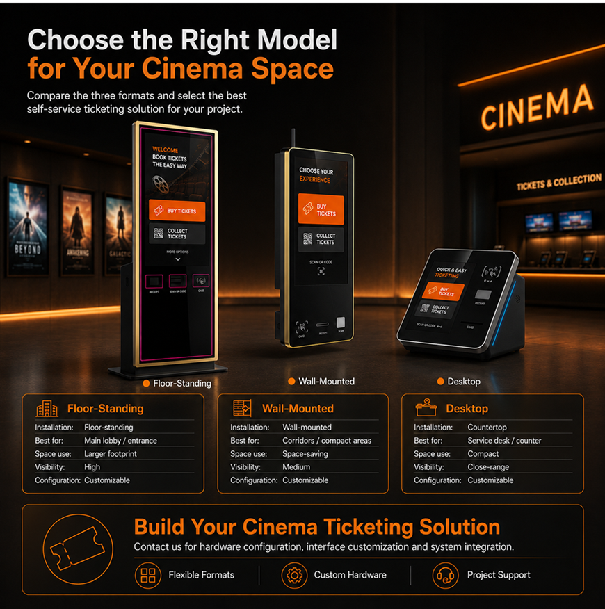 LKS Self Ticket Vending Kiosk with Touch Screen Bank Card Payment QR Code Scanner Thermal Ticket Printer 2