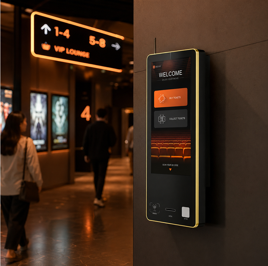 LKS Self Ticket Vending Kiosk with Touch Screen Bank Card Payment QR Code Scanner Thermal Ticket Printer 3