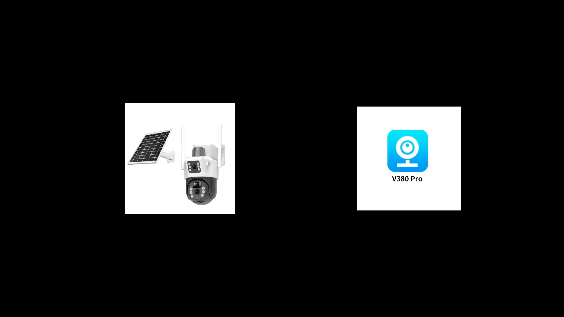 V380 Pro App Smart Dual Dual Lens Solar CCTV كاميرا