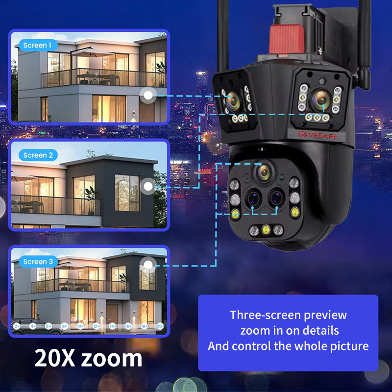 セキュリティ 5 レンズ 20MP 10K 20X ズーム IP CCTV カメラ 6