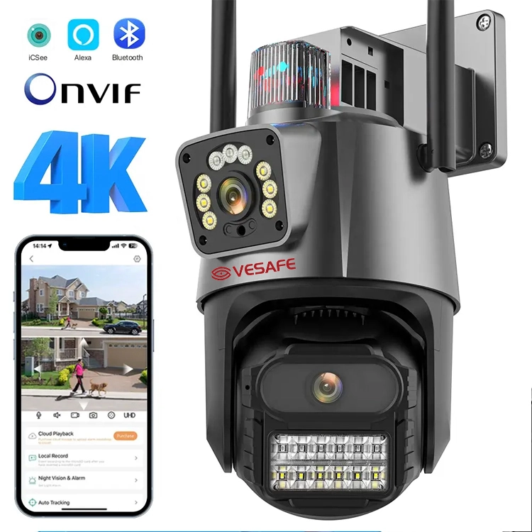 Caméra IP Cctv Ptz à double objectif de surveillance 4k 1