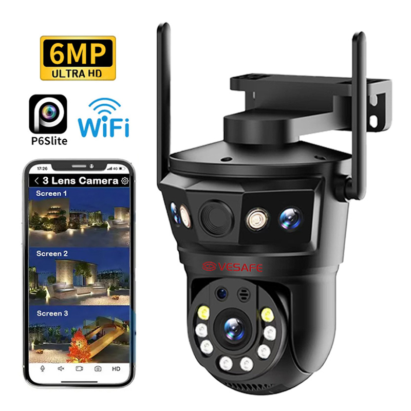 Caméra IP de sécurité PTZ CCTV multi-objectifs 1