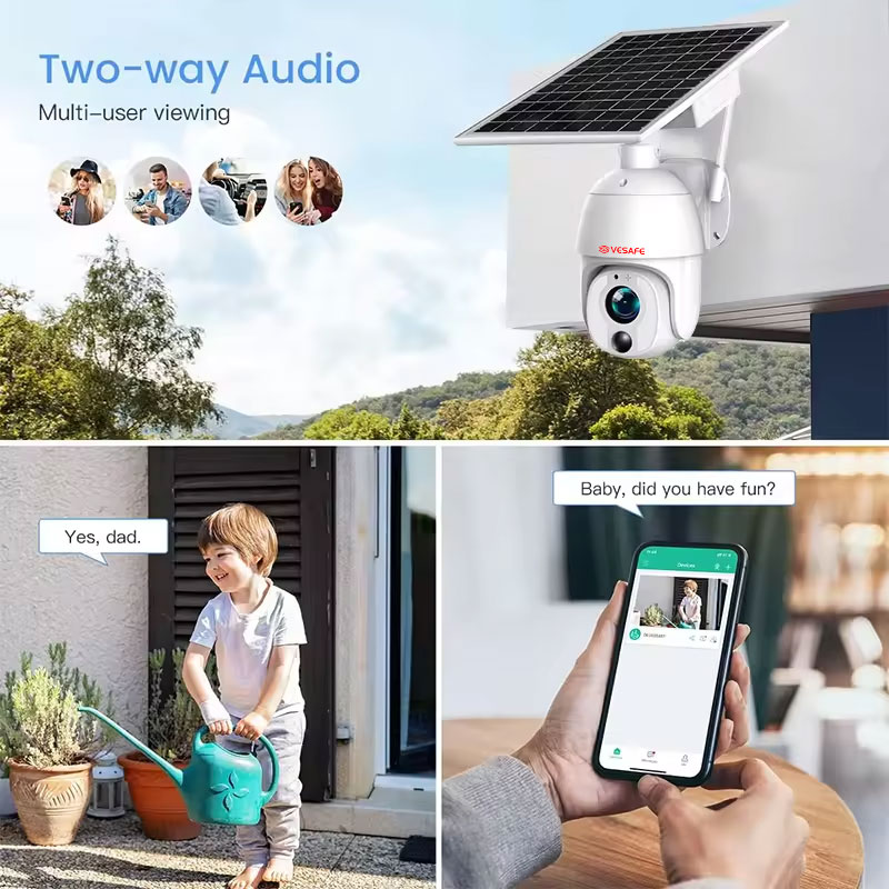 10X ズーム 4G Ubox ソーラー CCTV PTZ カメラ 6