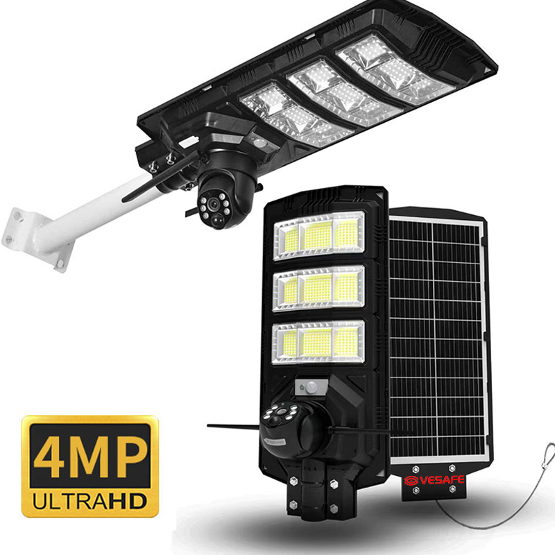 Luz de calle de 300 W Cámara de seguridad solar de 24 W 1