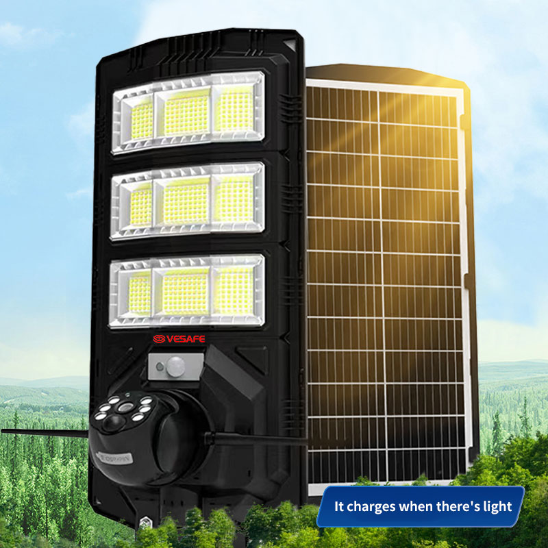Luz de calle de 300 W Cámara de seguridad solar de 24 W 5