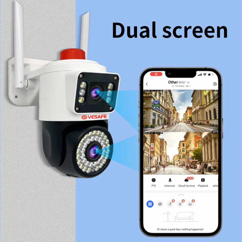 كاميرا مراقبة PTZ CCTV IP بعدسة مزدوجة 6