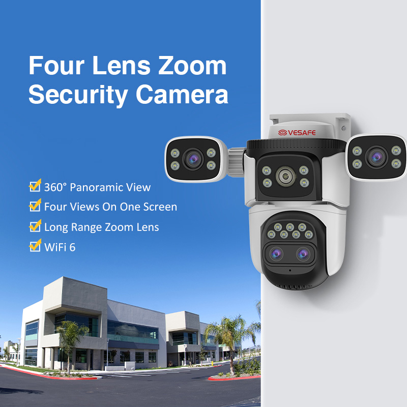 12MP 10X ズーム 4 レンズアラーム CCTV セキュリティカメラ 6
