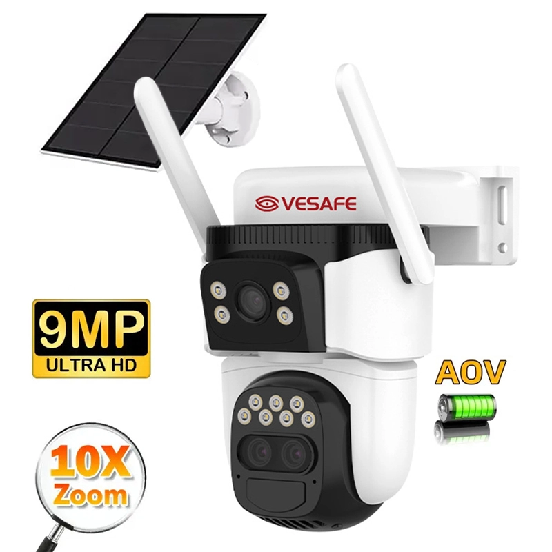 4g CCTV Ptz 屋外 3 レンズ ズーム カメラ Okum Aov ソーラー カメラ 1