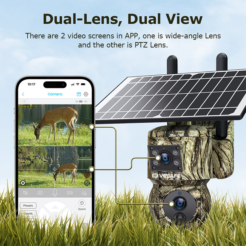 UBOX Dual Lens View Camouflage Hunting Wireless Camera 4