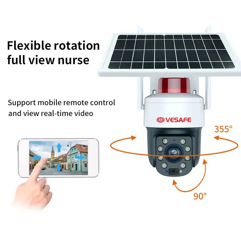 Factory Price4g Wifi Solar Ptz Camera for Home 4
