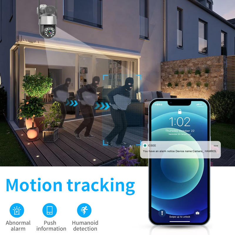 Caméra de vidéosurveillance Ptz de sécurité IP Wifi avec zoom 20x ICsee 4